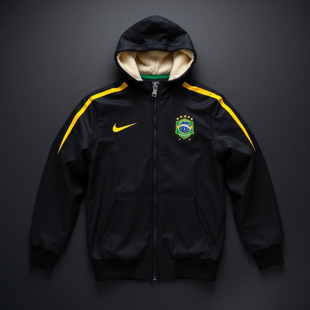 Moletom com Capuz Seleção Brasileira 2025 — Preto