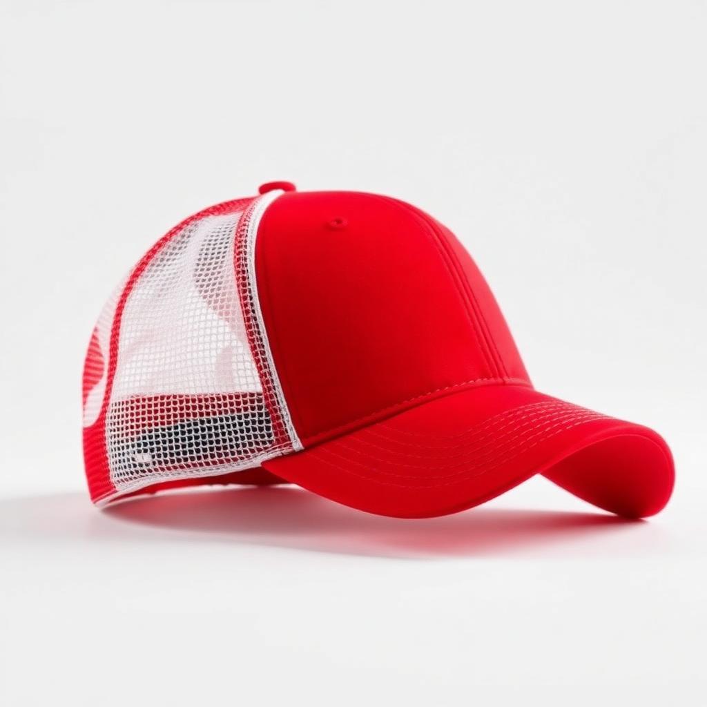 Boné Trucker Haze Belt Tela — Vermelho
