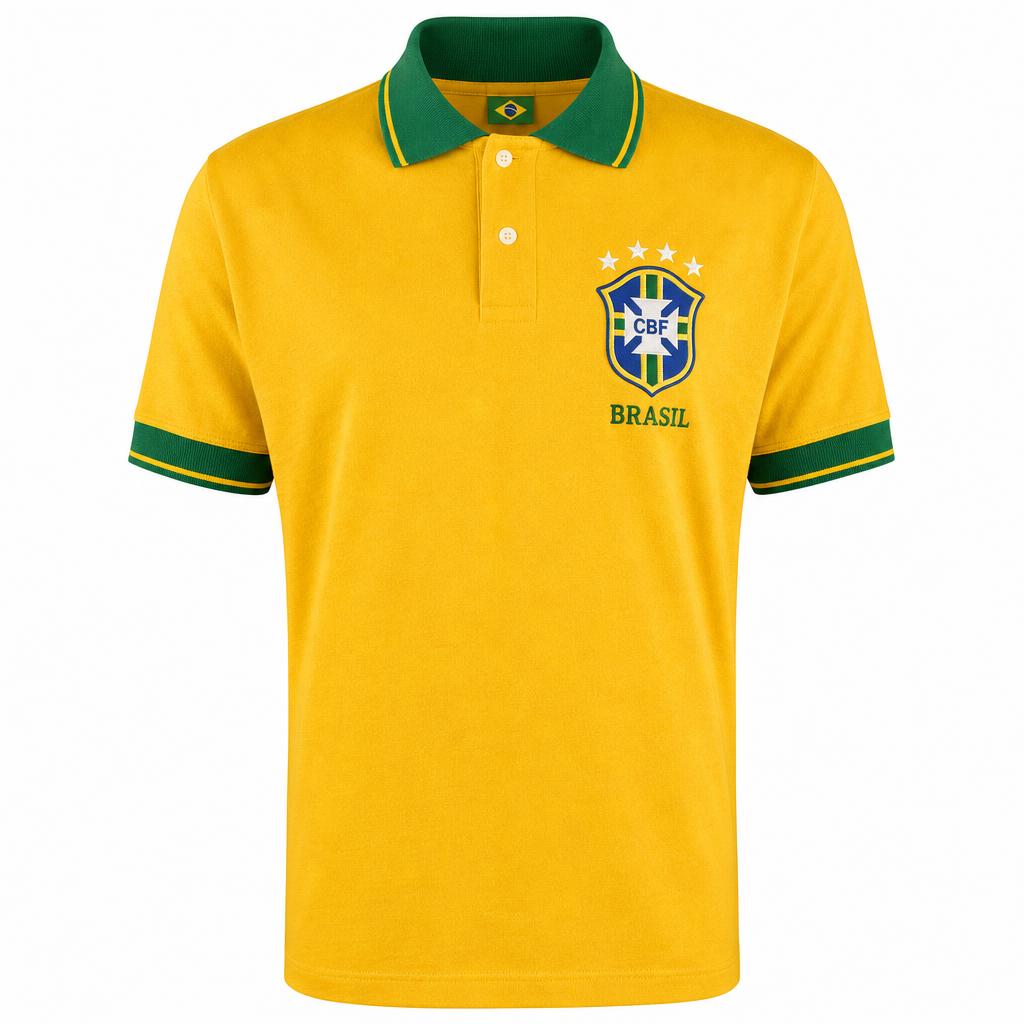 Camisa Retrô Brasil 1970 — Gola Polo